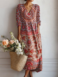 Sonja | Boho-Midikleid mit Mandala-Muster