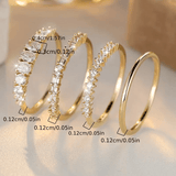 14k Gold-Zirkonia Stapelhülsen