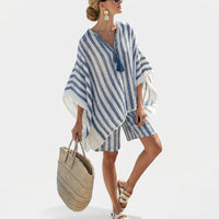 Salomé - Gestreiftes Set Bluse und Shorts
