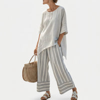 Clarisse - Asymmetrisches Blusen-Set