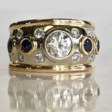 Vergoldeter Vintage-Ring mit Zirkonia