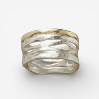 Antiker Hohlring aus Gold und Silber
