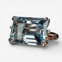 Retro Blue Zirconia Ring