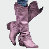 Vintage-Leder-Cowboy-Stiefel
