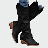 Vintage-Leder-Cowboy-Stiefel