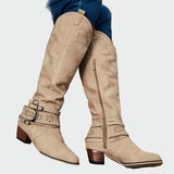 Vintage-Leder-Cowboy-Stiefel