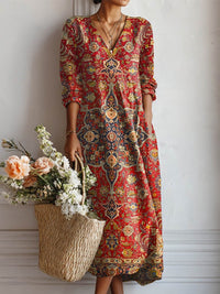 Christa | Maxikleid mit persischem Ornamentmuster