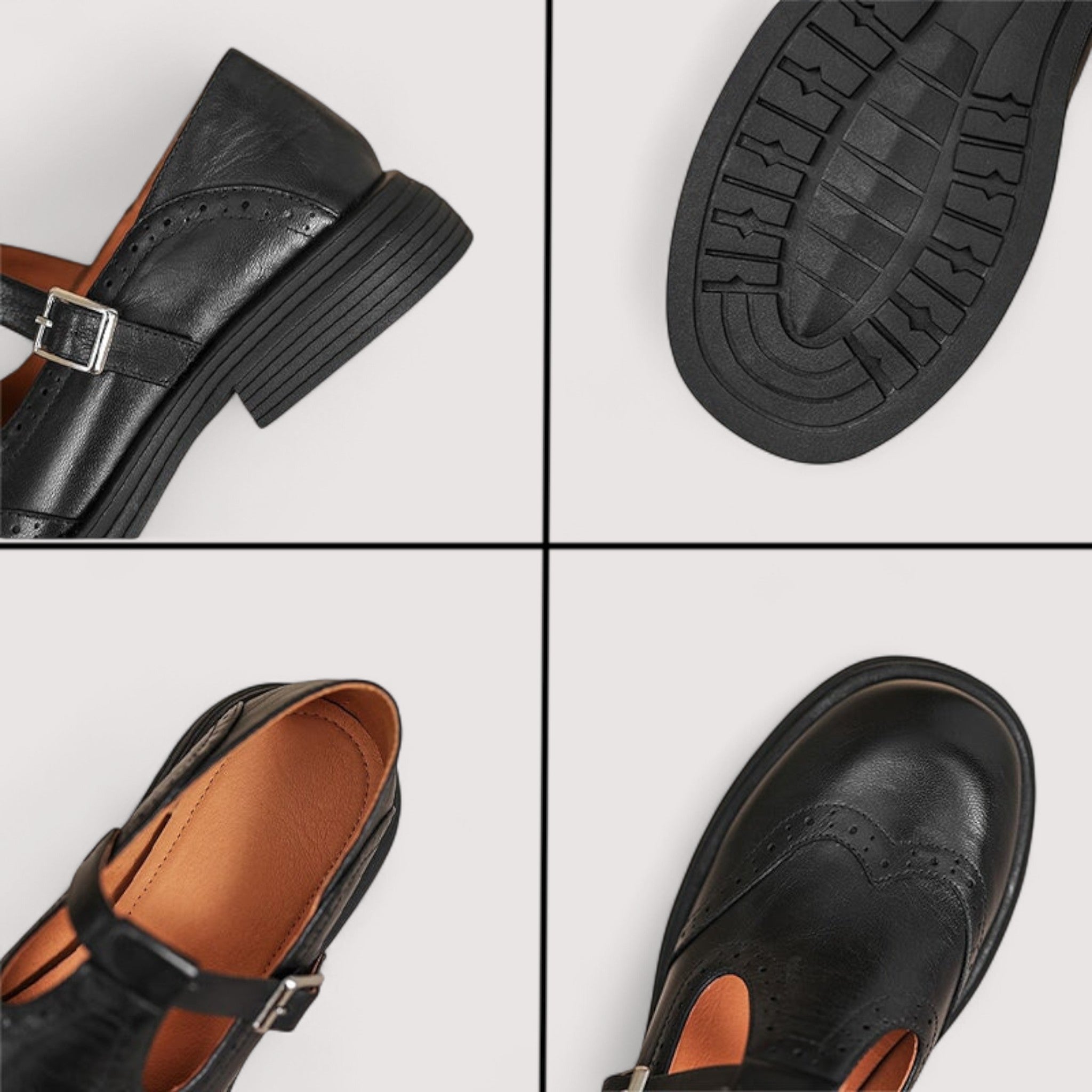 Komfortabsatzschuhe mit Profilsohle, schwarz und braun