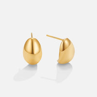Inès – Goldene Ohrringe mit geschwungenem Design.