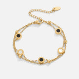 Onyx- und Weißstein-Armband