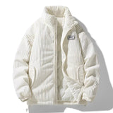 Mascha Cordjacke, hellbeige gerippter Cord mit Reißverschluss und Taschen vorn